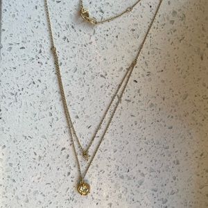 Judith Ripka 14K Goldplated, Yellow Crystal & White Topaz Double-Layer Necklace